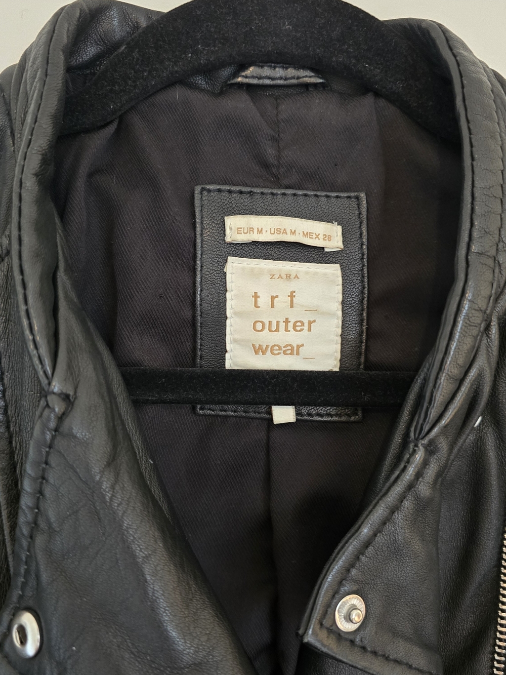 Zara Black Leather Moto Jacket - Picture 2 of 6